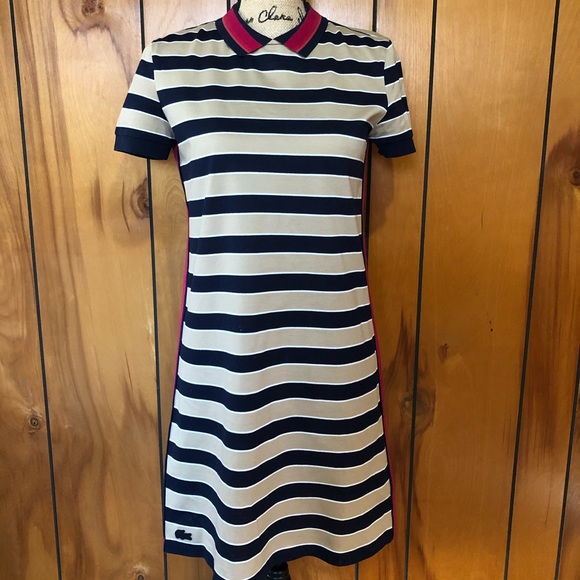 lacoste striped dress